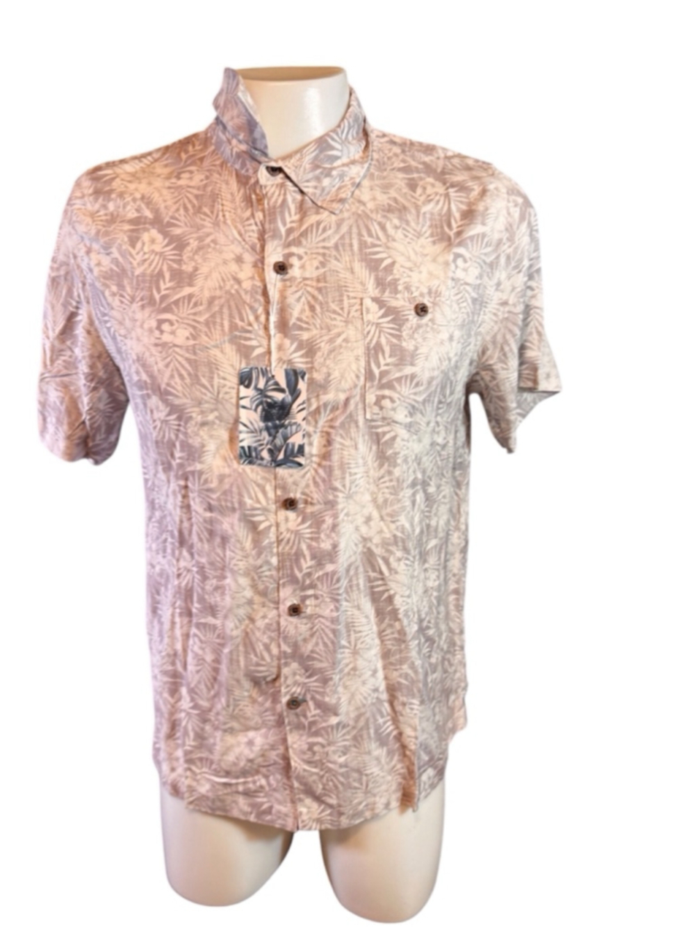 Men's Havana Jim Hawaiian Shirt, Size M, Light Grey
